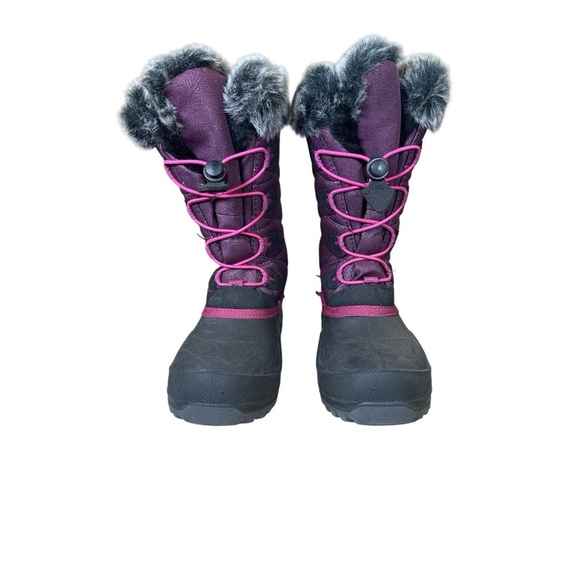 Kamik Other - Kamik Girls Size 3 Purple and Black Winter Boots with Faux Fur